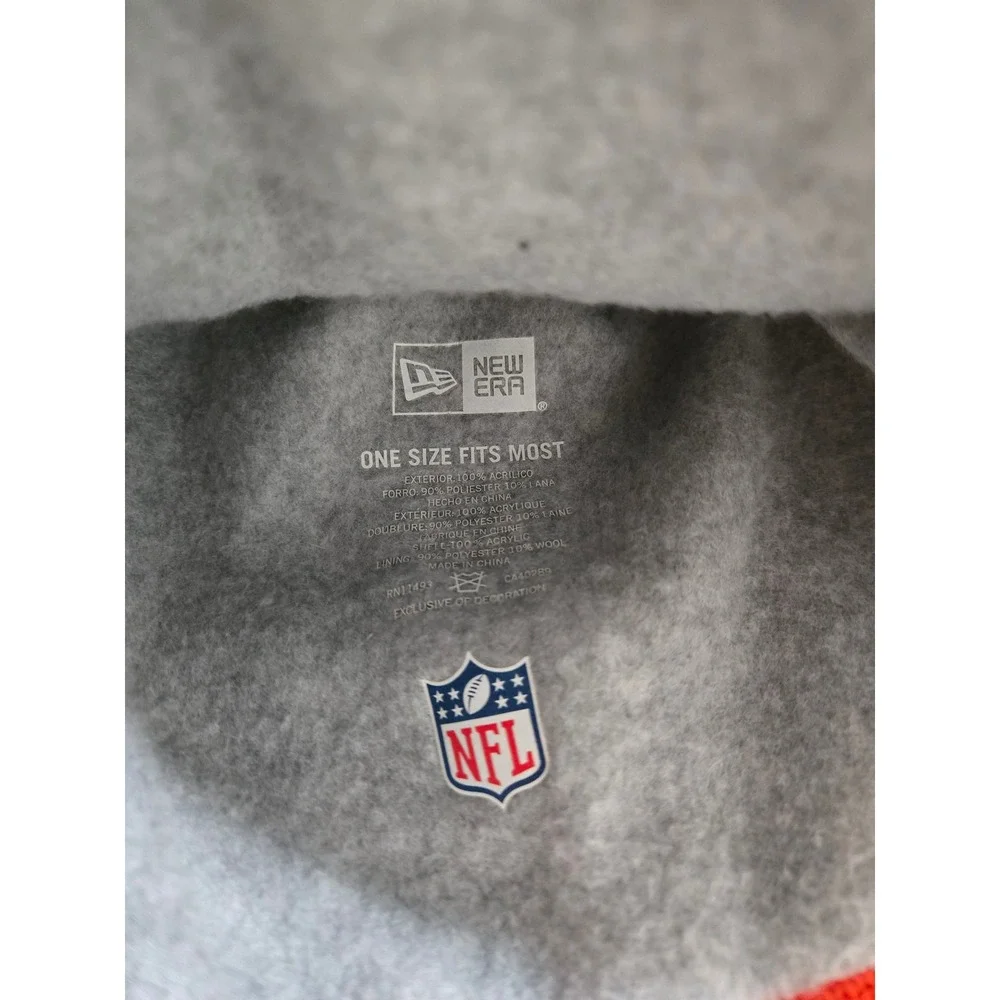 New Era Unisex Cleveland Browns Beanie Brown Orange Pom Knit Fleece Lined OSFM